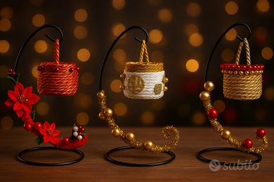 Porta candele  natalizi