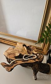 Tavolino tronco legno rustico