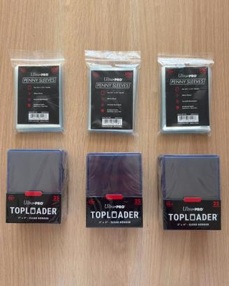 Lotto Ultra Pro - 300 Penny Sleeves e 75 Toploader