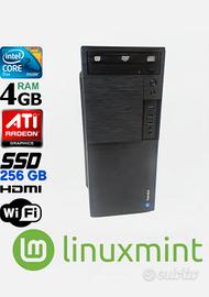 PC Desktop SSD WiFi Ufficio Computer Linux Mint