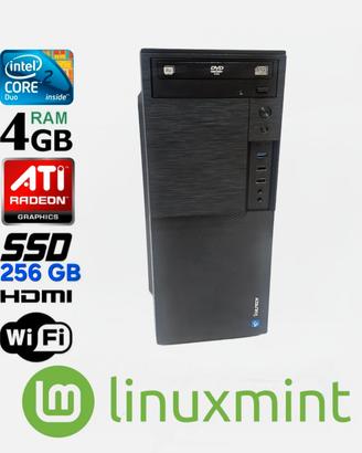 PC Desktop SSD WiFi Ufficio Computer Linux Mint