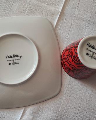 Servizio piatti e tazze Keith Haring x Tognana 