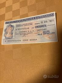 MINI Assegno circolare Banca provinciale lombarda