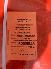 Farro spelta da semina sacco 15 kg