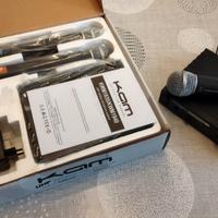 Coppia (+ OMAGGIO) radiomicrofoni KAM DJ Karaoke