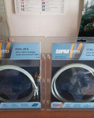 Supra Cables Dual RCA 6 cavi audio coppia mt. 1