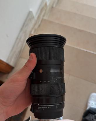 Sigma 18-35 1.8 + adattatore a sony