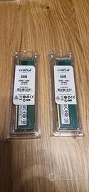 ram DDR4 crucial 4GB x2 2400Mhz