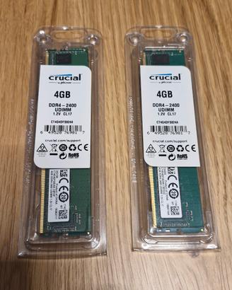 ram DDR4 crucial 4GB x2 2400Mhz