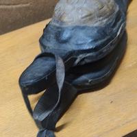 Soffietto antico da Camino in  pelle tartaruga.