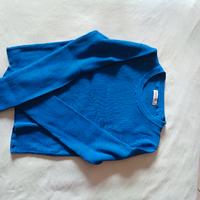pullover blu a costine