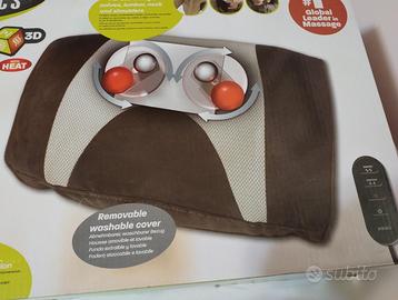 Cuscino Massaggiante Shiatsu 3D Deluxe Con Calore
