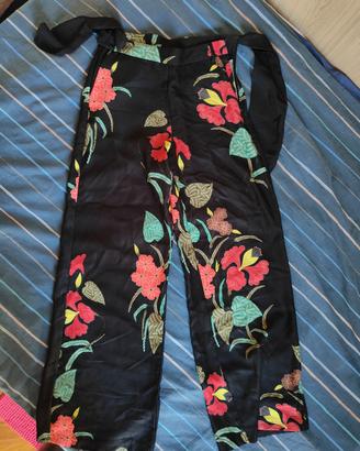 Pantaloni palazzo VICOLO a fiori – Made in Italy 