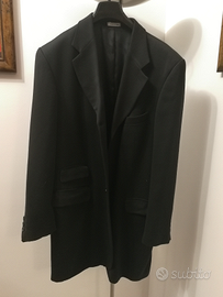 Abito uomo giacca elegante tight smoking nera 48