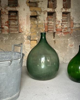 VASO DAMIGIANA IN VETRO ANTICO