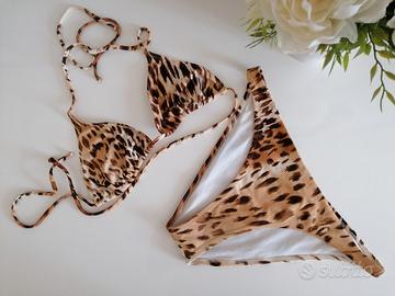 costume da bagno bikini leopardato Golden Lady