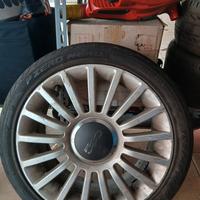4 gomme con cerchi in lega per fiat 500