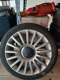 4 gomme con cerchi in lega per fiat 500
