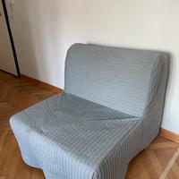 Poltrona letto IKEA, Knisa grigio chiaro