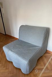 Poltrona letto IKEA, Knisa grigio chiaro