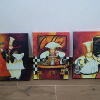 Simpatici quadretti per cucina I Cuochi - 30x40