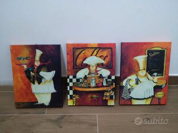 Simpatici quadretti per cucina I Cuochi - 30x40