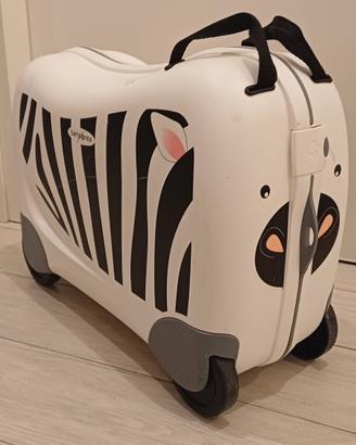 Valigia bambino cavalcabile Zebra Samsonite