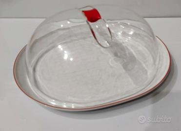 vassoio con coperchio trasparente - plastica