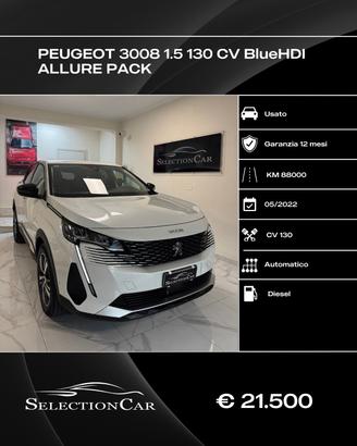 Peugeot 3008 BlueHDi 130 S&S EAT8 Allure Pack