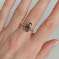 Anello quarzo rutilato