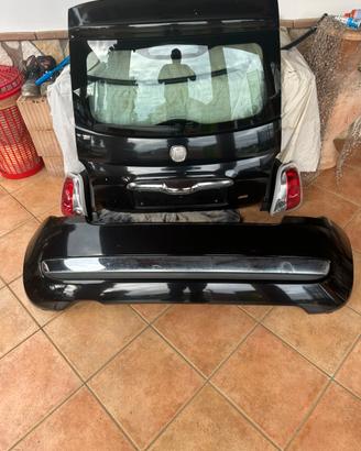 Portellone, paraurti e fanali fiat 500