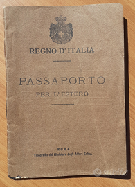 Passaporto del regno d'italia