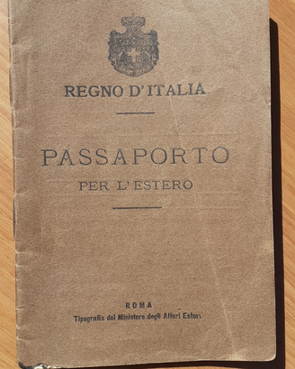 Passaporto del regno d'italia