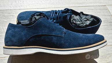 Scarpe Hogan Stringate Derby Blu Uomo - Taglia 6.5