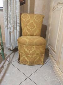 poltrona vintage damascata 
