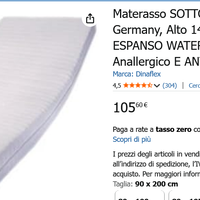 MATERASSO 90X200 (DISPONIBILI 2)