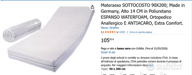 MATERASSO 90X200 (DISPONIBILI 2)