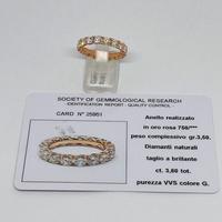 Anello Eternè oro 18kt brillanti ct 3.60