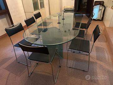 Tavolo in cristallo 240x110