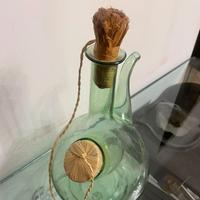 DECANTER VINO VERDE SOFFIATO A MANO VINTAGE METÀ S