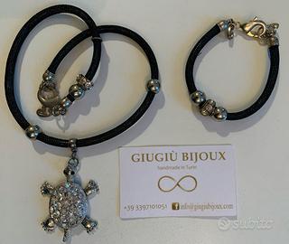 Parure di collana e bracciale hand made in Turin 