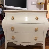 Comó  cassettone  cassettiera in legno  shabby