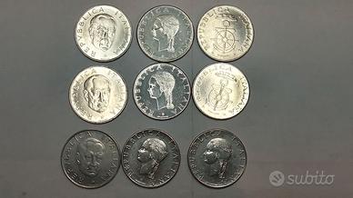 lotto di 9 monete italia