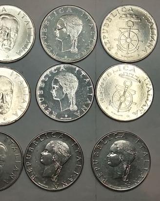 lotto di 9 monete italia