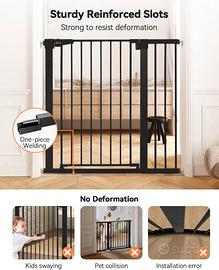 Cancelletto Cani Bambini Extra Alto Nero
