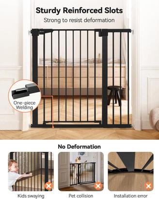 Cancelletto Cani Bambini Extra Alto Nero