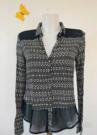 Camicia bianca e nera Vans