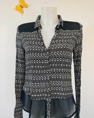 Camicia bianca e nera Vans