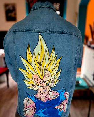 Giacca di Jeans Personalizzata - Majin Vegeta 