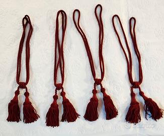 4 Corde per Tende Con Fiocco. Fermatende Bordeaux